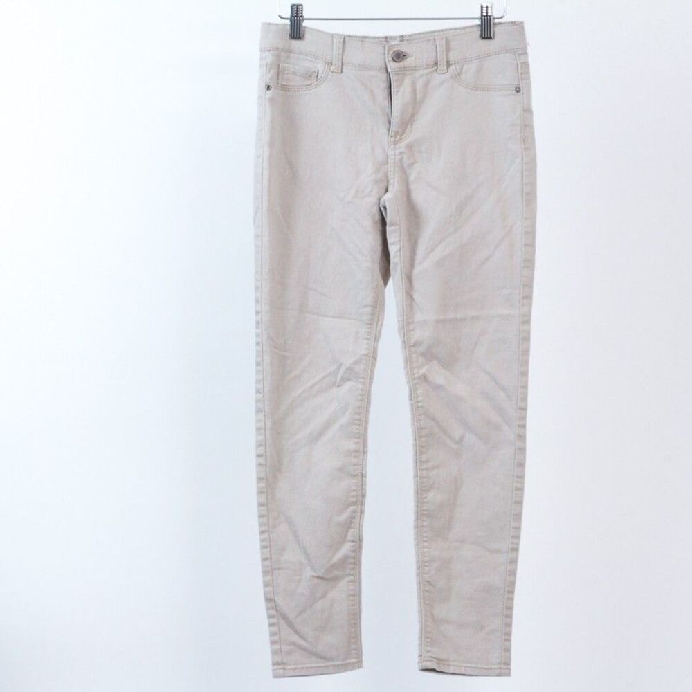 Jordache Super Skinny Jeans Womens 14 Tan Khaki Power Stretch Denim High Rise